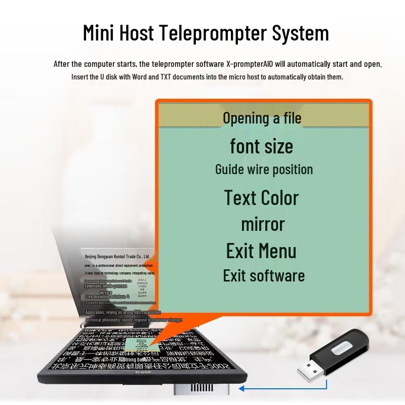JiaShiYing TZ22P 22-inch Smart Dual-Screen Teleprompter with Flight Case
