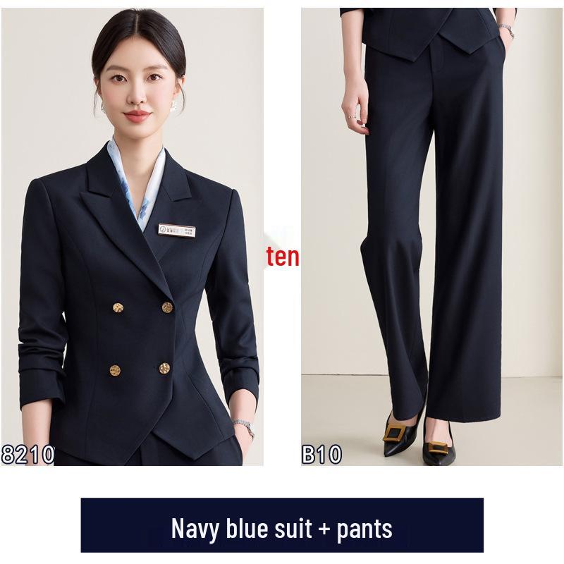 2025 Women's Autumn Black Pantsuit: Elegant Business Professional Workwear