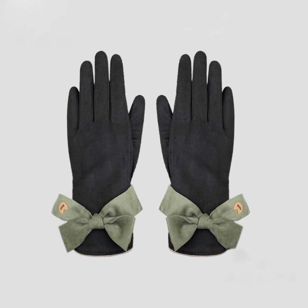 Soft Women Anti-cold Mittens Plush Windproof Finger Mittens 2 Finger Flip Gloves Cycling