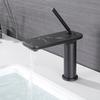 Basin Faucet Bathroom Hot Cold White Mixer Crane Deck Single Lever Black Tap Mixer Brass Waterfall Faucet