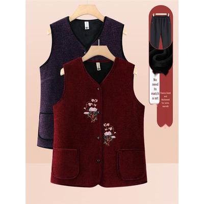 Cardigan vestă caldă pentru femei plus size, căptușit cu fleece, de la bunica, pentru toamnă și iarnă