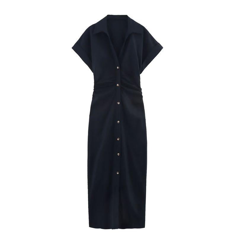 Kaslead New Arrival Women's Clothing Fashion Style Fashion Minimalist Linen Midi Skirt Dress 2782723