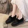Baumwollschuhe Damen Herbst und Winter neu runde Zehenschleife Plüsch warm Schneestiefel lässige flauschige Schuhe