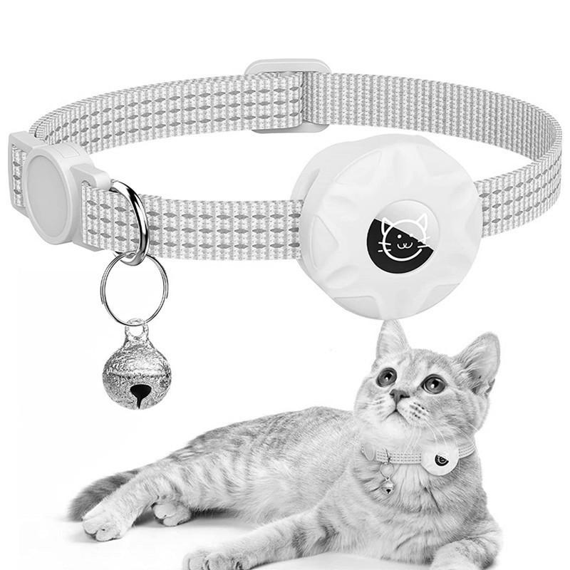 Collare regolabile per gatti per AirTag Collare riflettente per gattini con custodia protettiva per AirTag Cani Gatti Collare Localizzatore GPS Articoli per animali domestici