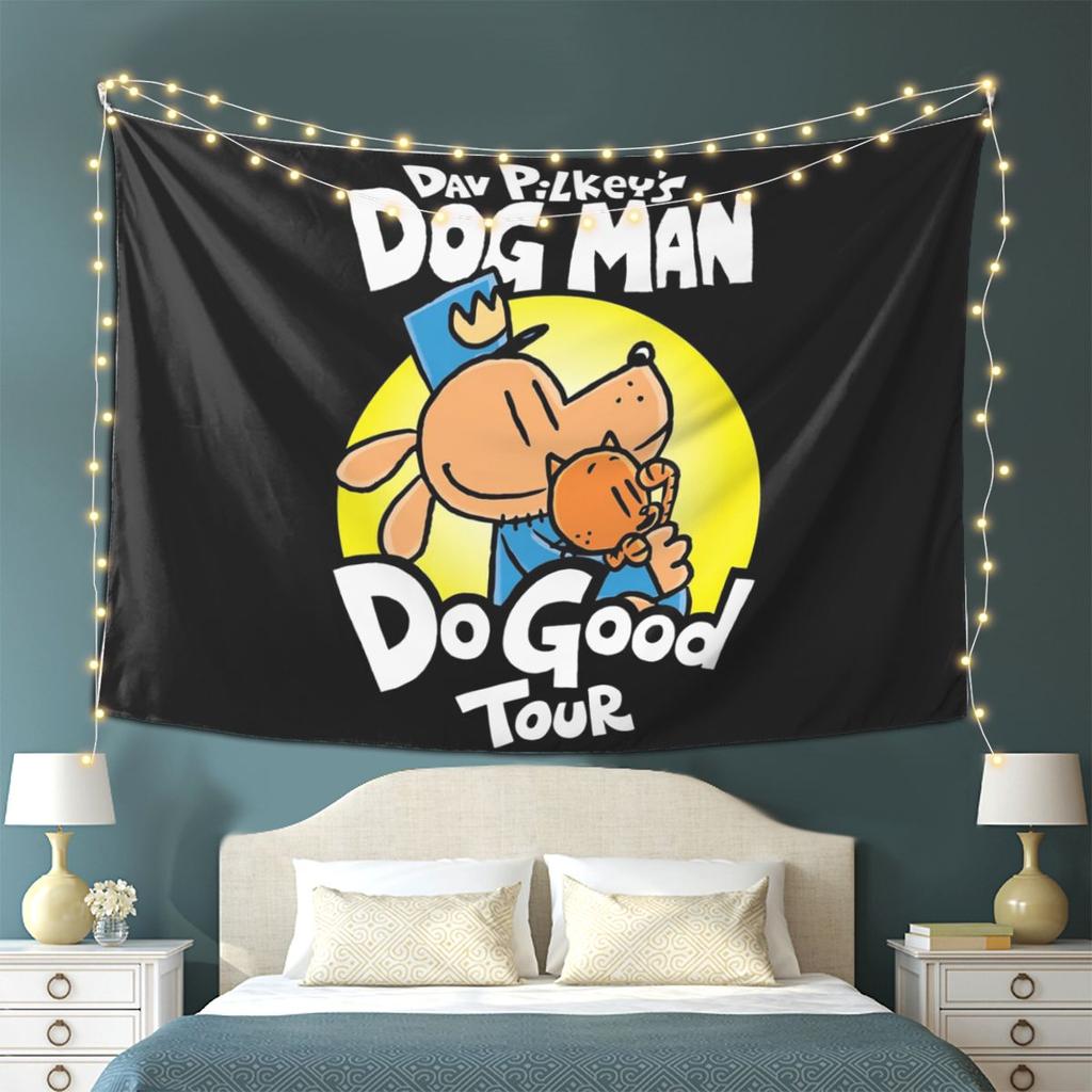 Dog Man Do Good Tour Tapestry Wall Hanging Aesthetic Home Decor Tapestries for Dorm Room