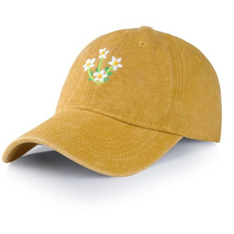 Vintage Blumenmuster Baseballkappe Damen Herren Verstellbarer Sonnenhut Outdoor Reise Sport