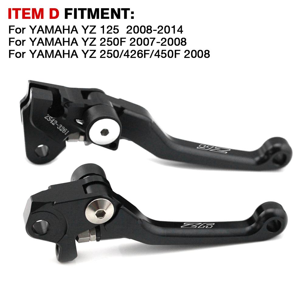 Pivot Brake Clutch Levers For YAMAHA YZ65 YZ80 YZ85 YZ125 YZ250 YZ 65 80 85 125 250 450 F X FX Motorcycle Dirt Pit Bike Handles
