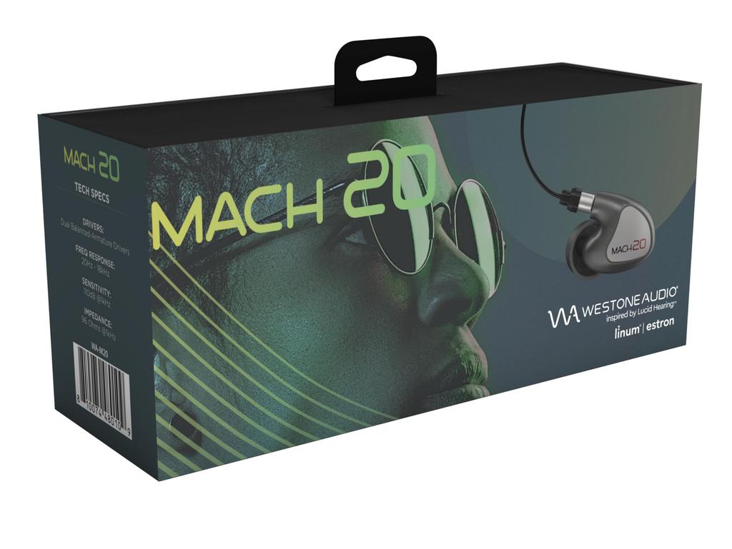 Westone Audio MACH Series WA-M20 Universal IEM, Gunmetal Gray [2BA]