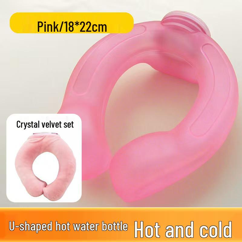New U-Shaped Hot & Cold Compress Pillow: Neck Support & Knee Warmer with Large Caliber.