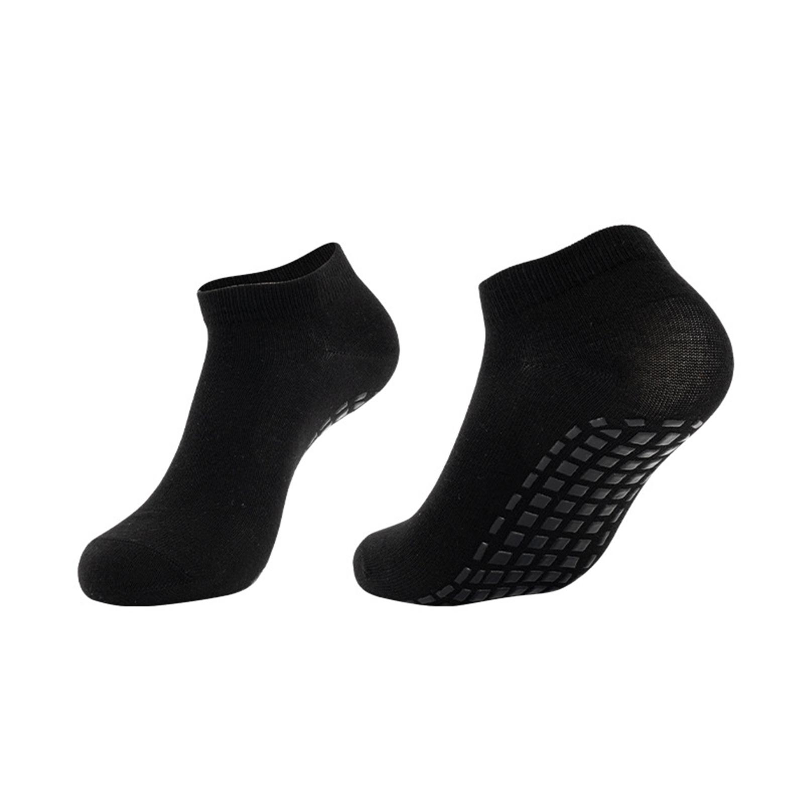

Non Slip Floor Socks for Adults Unisex Low Cut Grip Socks with Silicone Dots for Yoga Pilates Ballet and Indoor Activities One Size чёрный