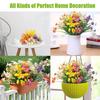 12 Mazzi di Fiori Margherita Artificiali 7 Colori Fiori Finti per Decorazione Esterna e Interna Fiori Artificiali in Vaso