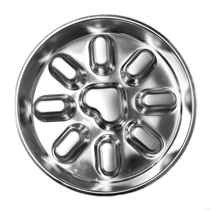 Thick 304 Stainless Steel Dogs Bowl With Antislip Base and Raised Pattern Slow Feeding Mazes Dish for Media Large Dogs B03E