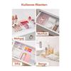 6 Piece Transparent Design Modular Storage Container - Drawer Organizer, Makeup Jewelry Organizer