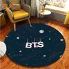 Найновіші Kpop Bangtan Boys Круглі килими Геометричні Нековзкі Килими для підлоги у вітальню Декор кімнати Домашні килими Килимок для підлоги у ванну кімнату