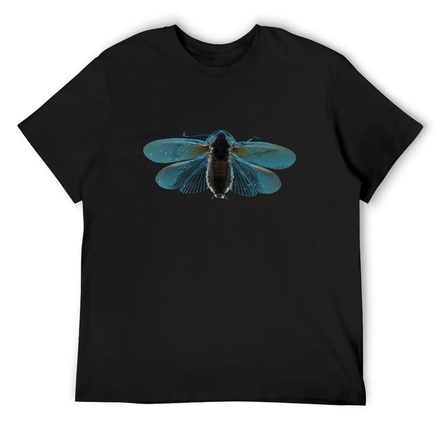 

Blue Moth T-Shirt clothes funny shirt cotton korean fashion shirts graphic tee mens graphic t-shirts anime XXXXXL чорний
