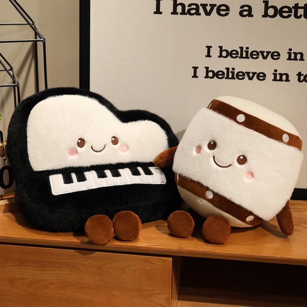 Soft Musical Instrument Plush Doll Simulation Guitar Drum Plush Toy Piano Plush Toy  Home Decor