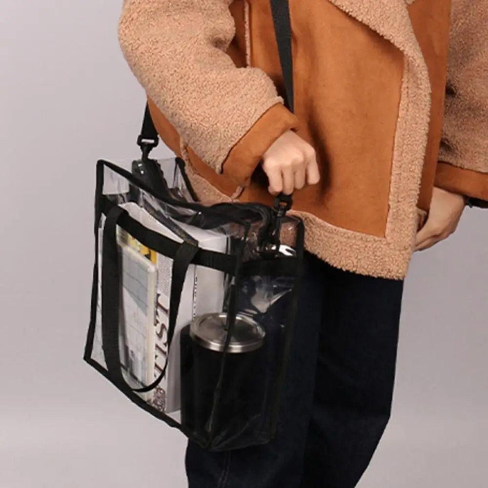 Travel Beach Bag Transparent Shoulder Bag Waterproof Clear Crossbody Bag Simple PVC Tote Bag  Girls