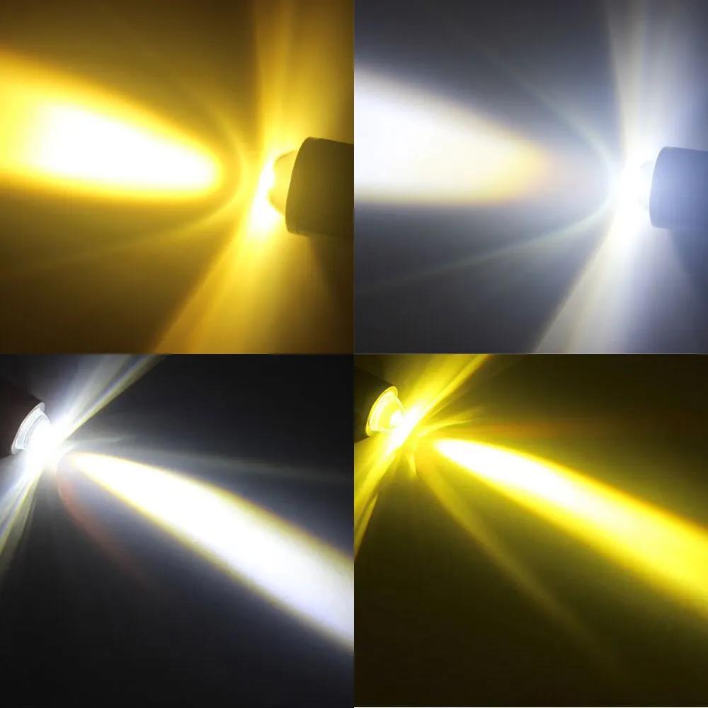 H4 LED Motorcycle Headlight H6 BA20D P15D CSP Led Lens White Yellow Hi Lo Beam Spotlight Motorbike Scooter Running Lamp