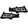 1 Pair LED DRL Daytime Running Lights Compatible For Tucson Models 2016-2018, Front Bumper Fog Lamps, Dual Color Automobile Driving Lights Replacement