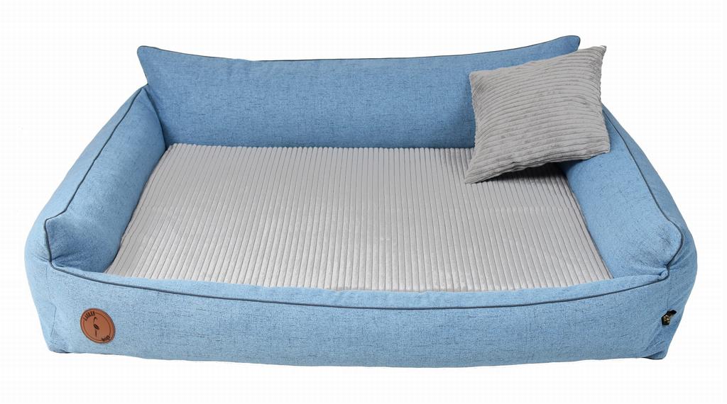 Rocky Orthopedic Blue Dog Bed - 97cm x 86cm