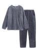 MiniZaru Loungewear Checkered Long Plus Sizes and Bottom Pajamas, Fluffy, Unisex, Fall/Winter Set, Pattern, Sleeves, Warm, Cute, Double-Sided Brushed,