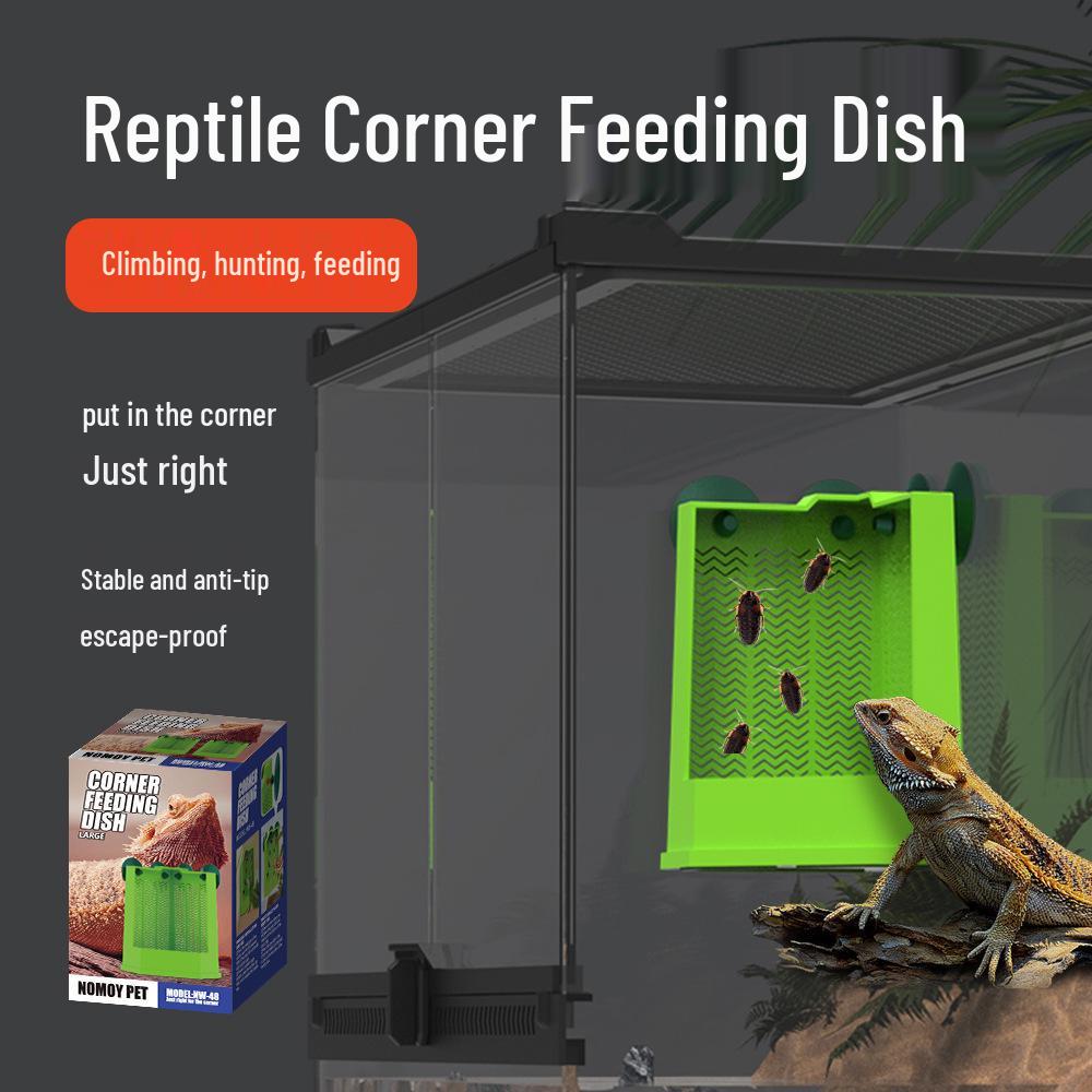 Prato de Alimentação para Lagartos e Geckos - Pendurável e Portátil, Imita Caça e Predação Selvagem