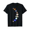 Planets of the Solar System T Shirt Vintage Washed Fashion Unisex Homme Stretched Comfortable Casual Slightly Streetwear