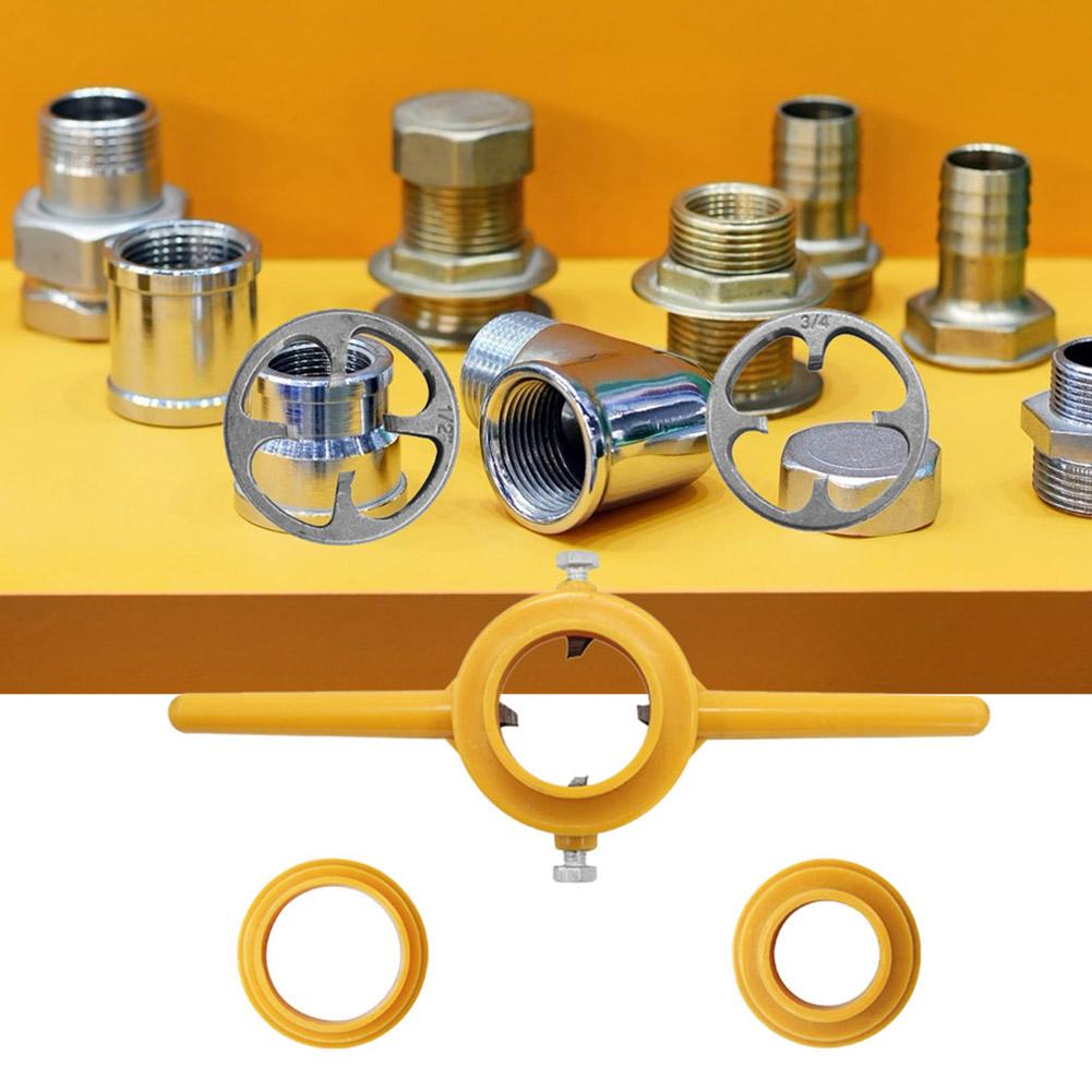 6pcs NPT Thread Tap Die Set PVC Pipe Threader 1/2 3/4 1 Inch PVC/NPT Thread Maker Tools for Pumps Pipes Tap Die Hand Tool