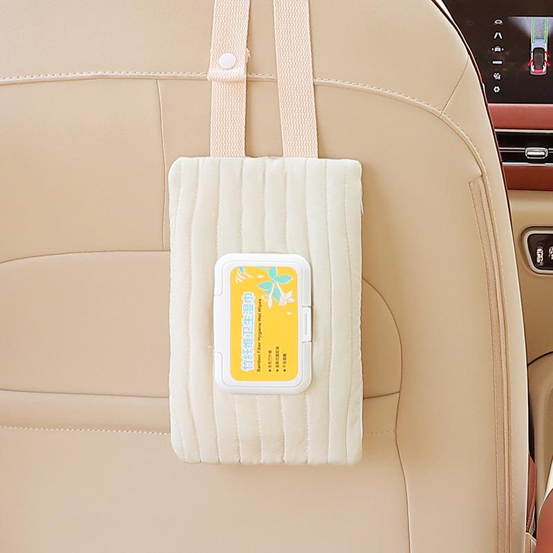 Car Cartoon Tissue & Wet Wipe Hanging Bag for Seats & Strollers
