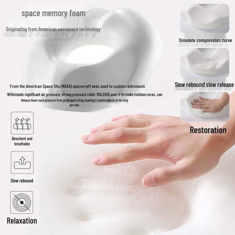 Therapeutic Memory Foam Seat Cushion for Hemorrhoid & Tailbone Relief