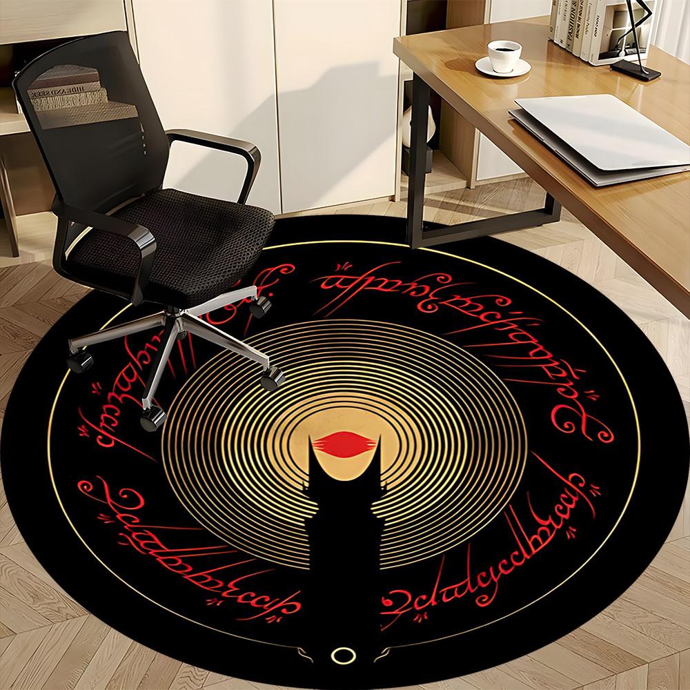 1pc The Lord of the Rings Office Round Area Rug, Indoor Mat Suitable For Office,Bedroom Living Room Home Decor, Room Deco A0926176