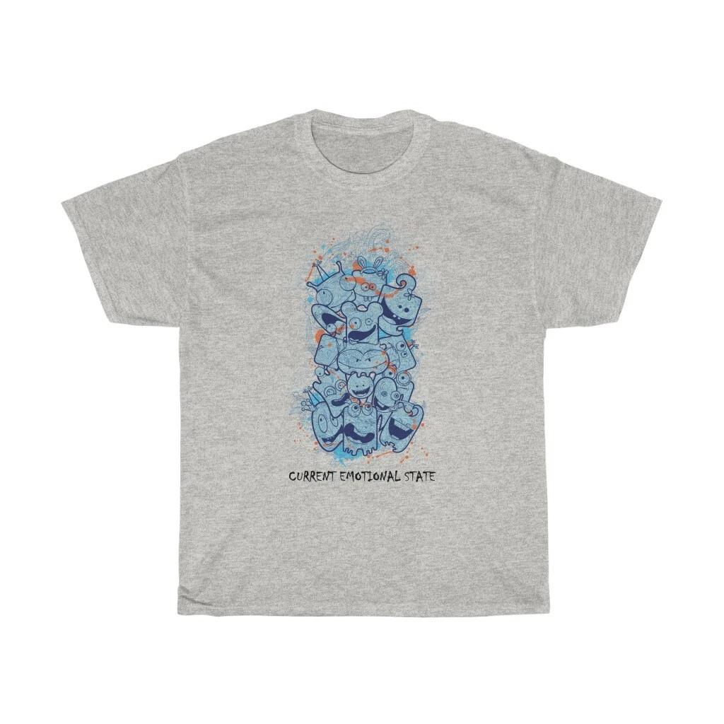 

Current Emotional State, Unisex Heavy Cotton T-shirt, Classic Vintage Tee, Retro S