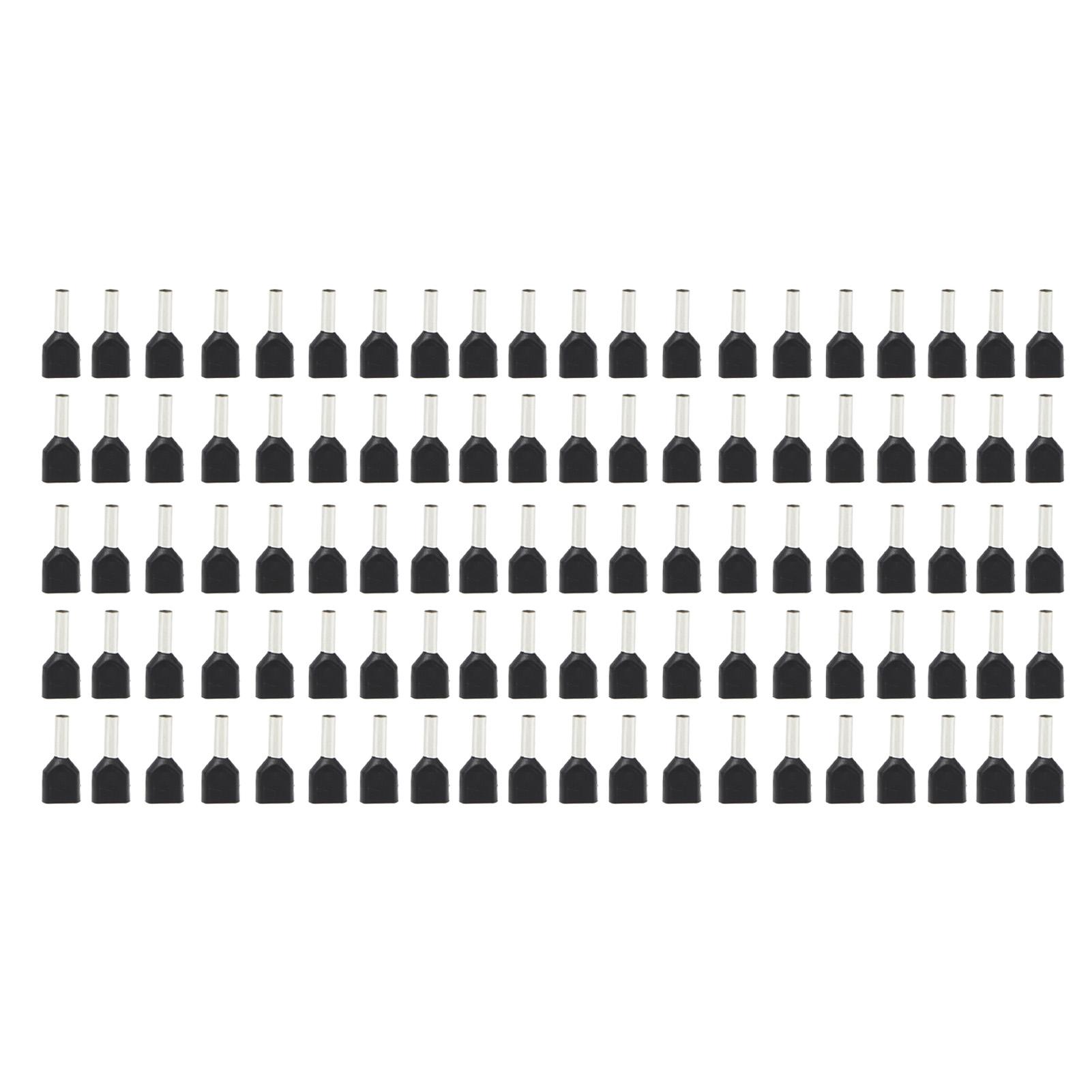 

100 шт. Подвійний ізольований наконечник з мідними ПВХ наконечниками Наконечники проводів AWG 16/1,5 мм²