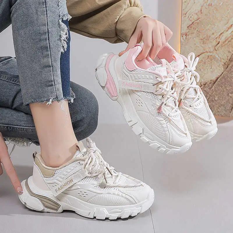 Thick Heeled Ventilation Women's Leopard Sneakers Skateboarding Super Brand Womens Designer Shoes Luxury Sport Top Comfort
