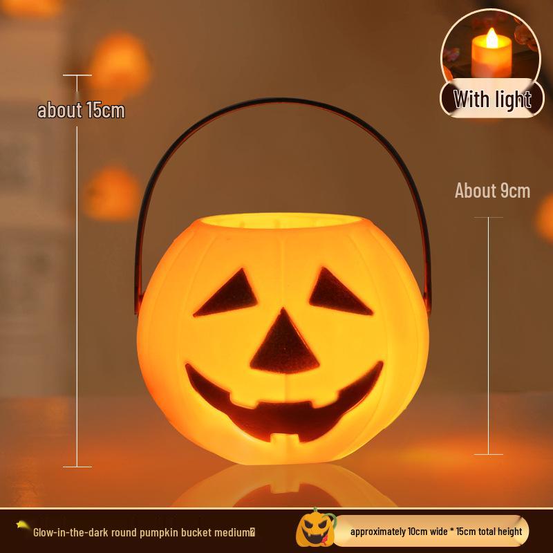 Тыквенный фонарь на Хэллоуин, ведерко для конфет - Реквизит для «Сладкое или угощение» и маленькая подарочная корзинка-игрушка Default