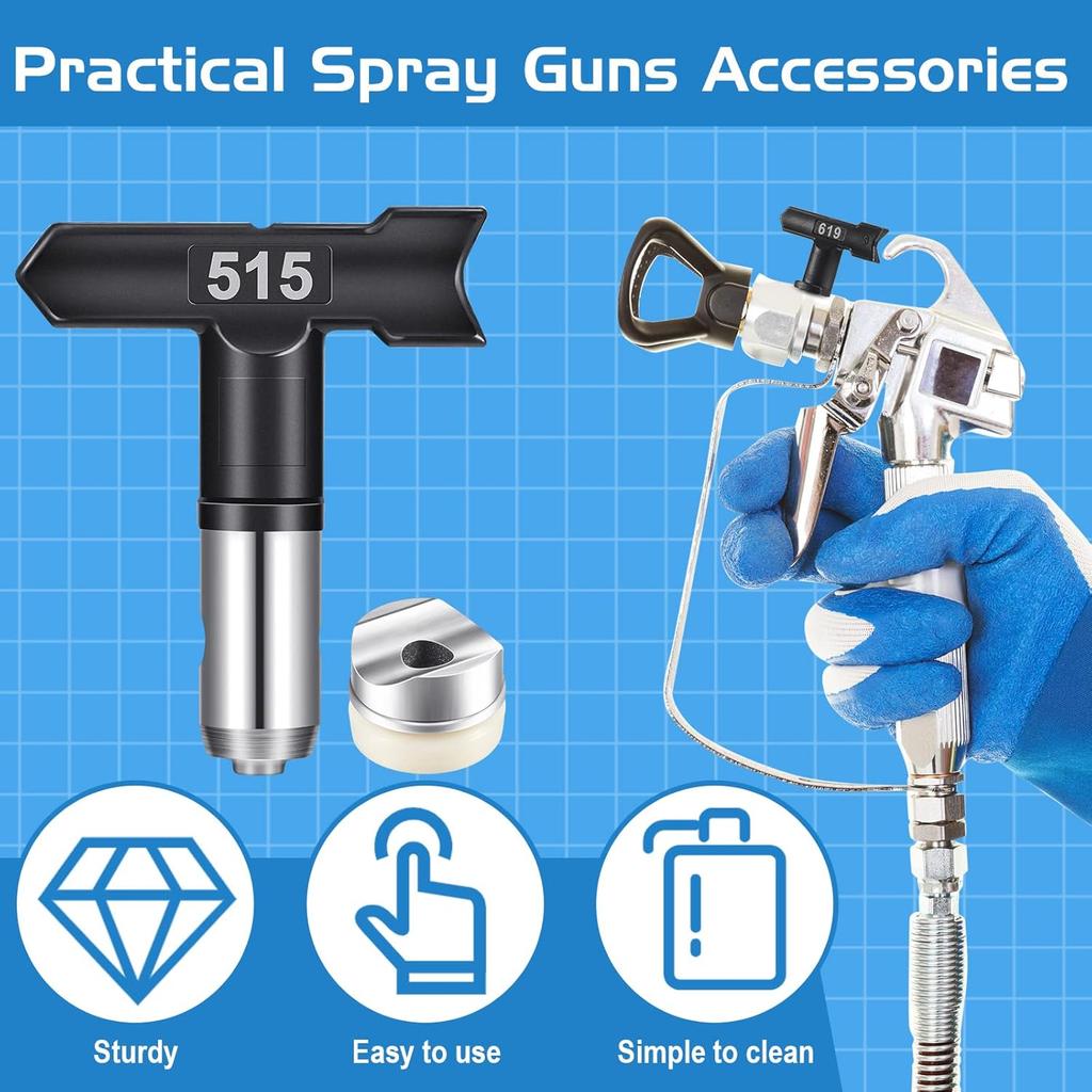 8 Pcs Spray Tips for Paint Airless Paint Sprayer Tips Reversible Airless Spray Nozzles Machine Part for Homes Buildings Decks(211, 215, 311, 315,