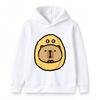 Kids Boys Girls Pullover Hoodie, Cute Cartoon Capybara In Fried Pancake Print Casual Soft Long Sleeve Hooded Sweatshirt For Little Children Daily Wear