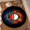 Feyenoord Rotterdam Crest Round Mat Home Decor, Chair Rug For livingroom,Bedroom, Doormat Home Decor Birthday Gift Christmas Gifts