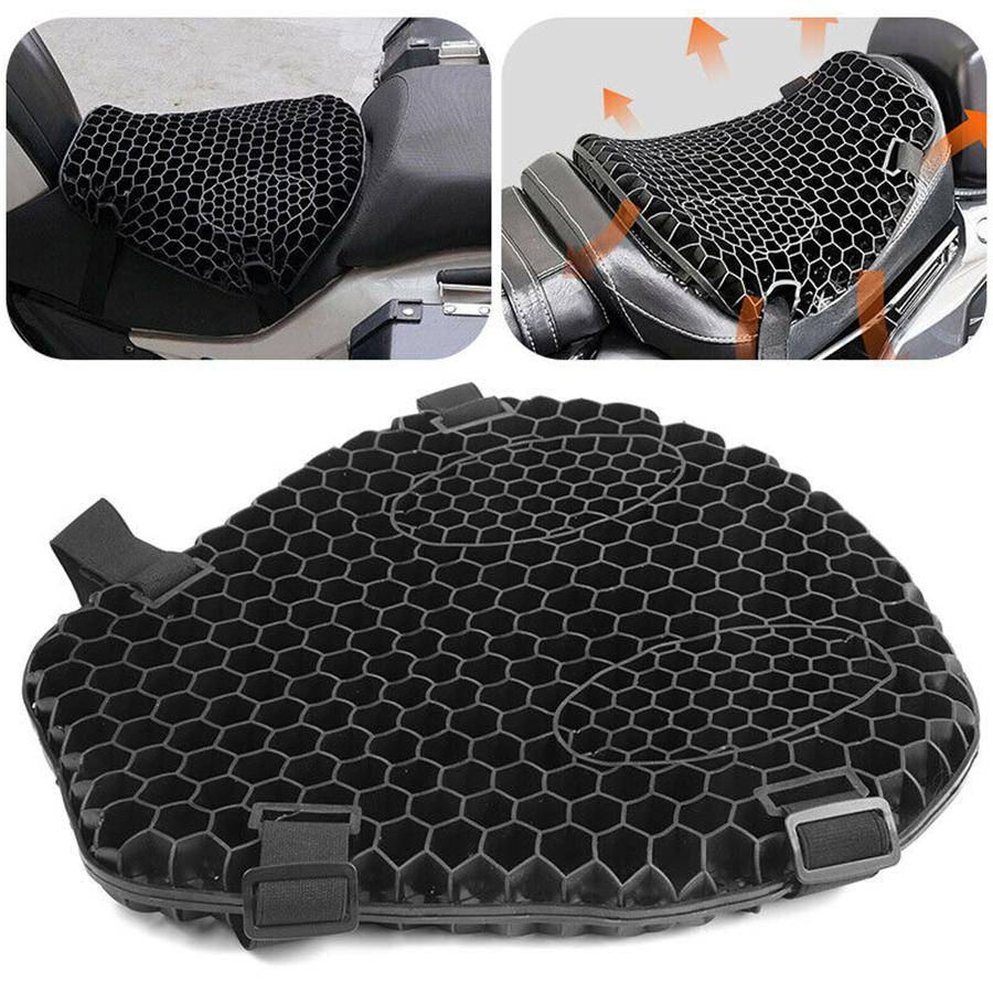 3D Gel Universal Honeycomb Motorcycle Cushion Shock Relief Massage Absorption Br