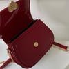 Patent Leather Women's Love Heart Messenger Bag Retro Red Ladies Small Shoulder Bags Fashion Chain Female Saddle Bag Handbags