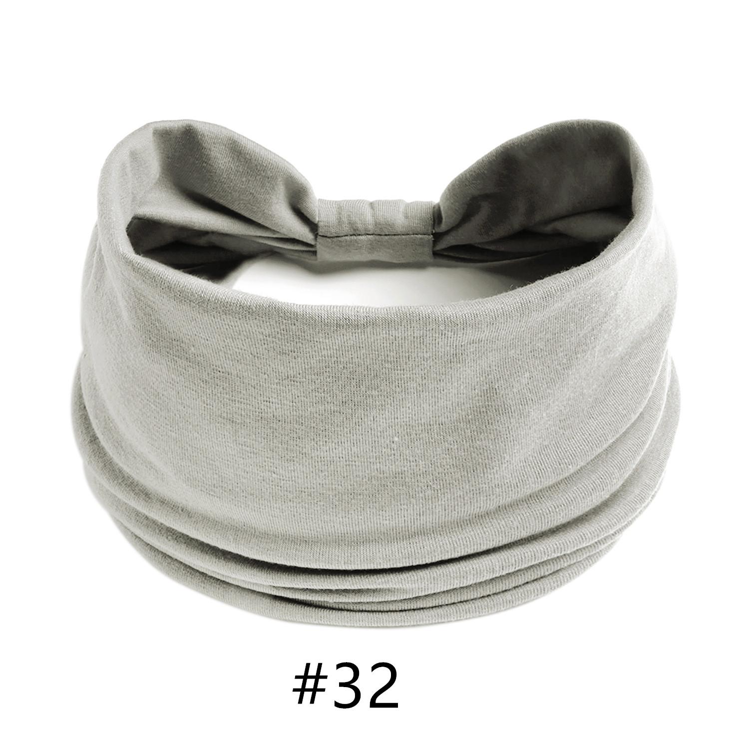 

Тюрбан для голови Одноколірні вузли Широкі пов язки для жінок М які бавовняні спортивні еластичні гумки для волосся Аксесуари Бандана для йоги Бандаж