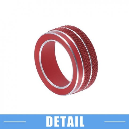 AC Climate Control Knob Cover Ring TWO  for Toyota Corolla 20-22 Red
