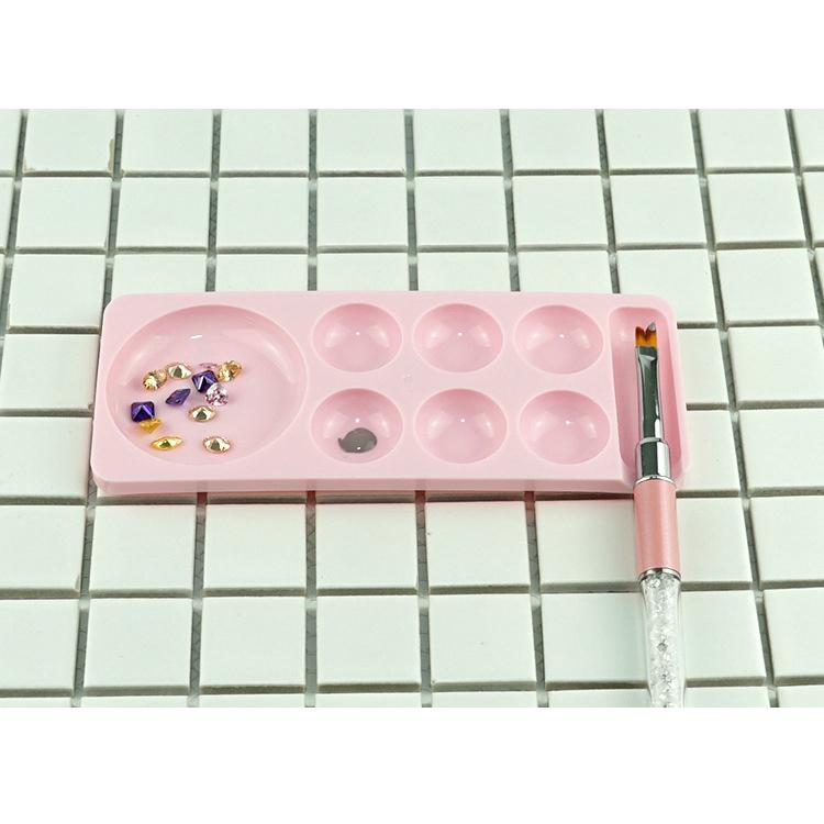 1Pcs Nail Art Palette False Nail Tips Mixing Color Drawing Pallet Gel Polish Display Shelf Manicure Tool Nail Decoration Storage