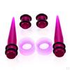 50 Count Acrylic Tapers And Plugs 14G-00G Silicone Ear Expander Kit