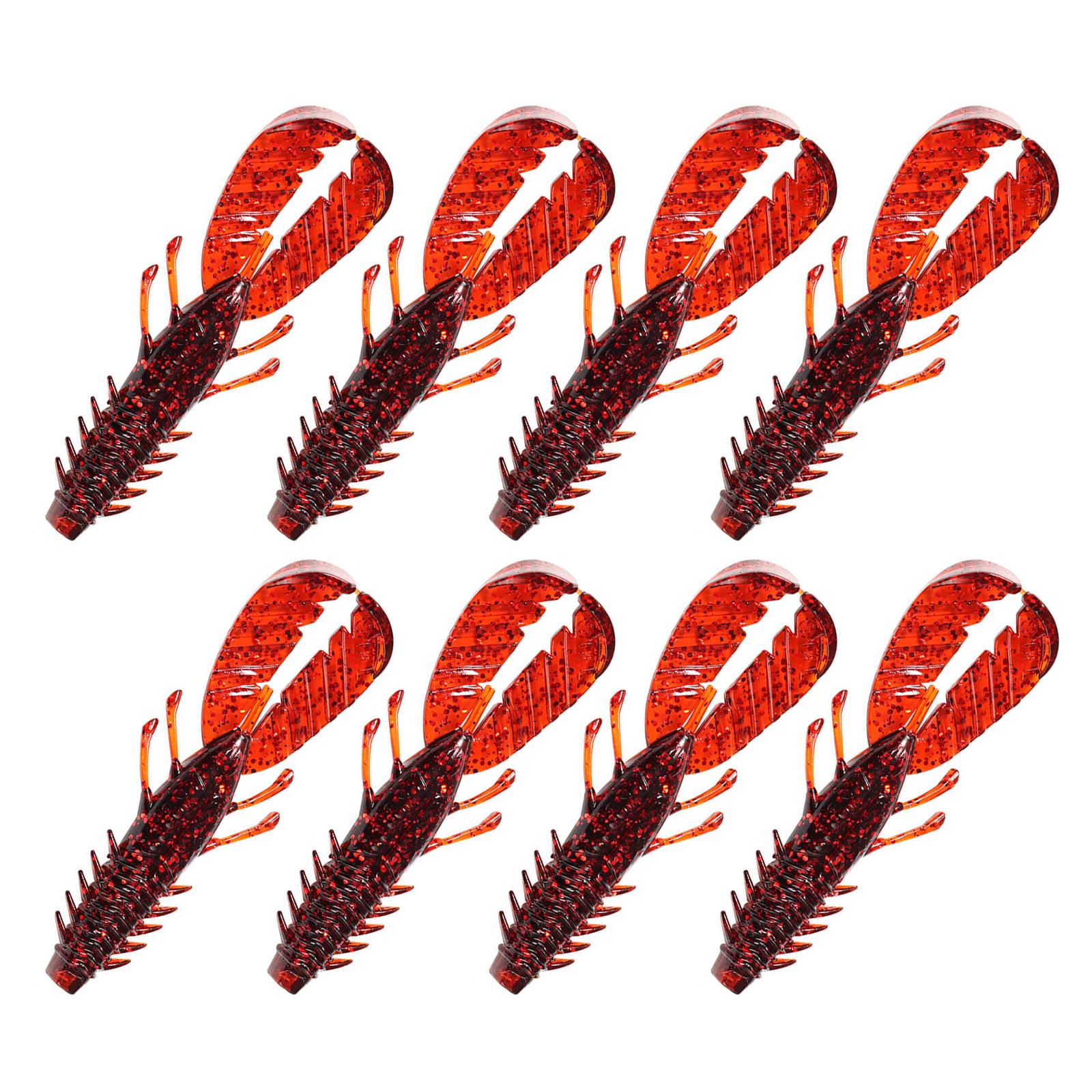 

8pcs Shrimp Soft Bait Fishing Baits 7.5cm 3.7g Crawfish Lures Artificial Swimbait Saltwater Fishing Tackle Accessories 2