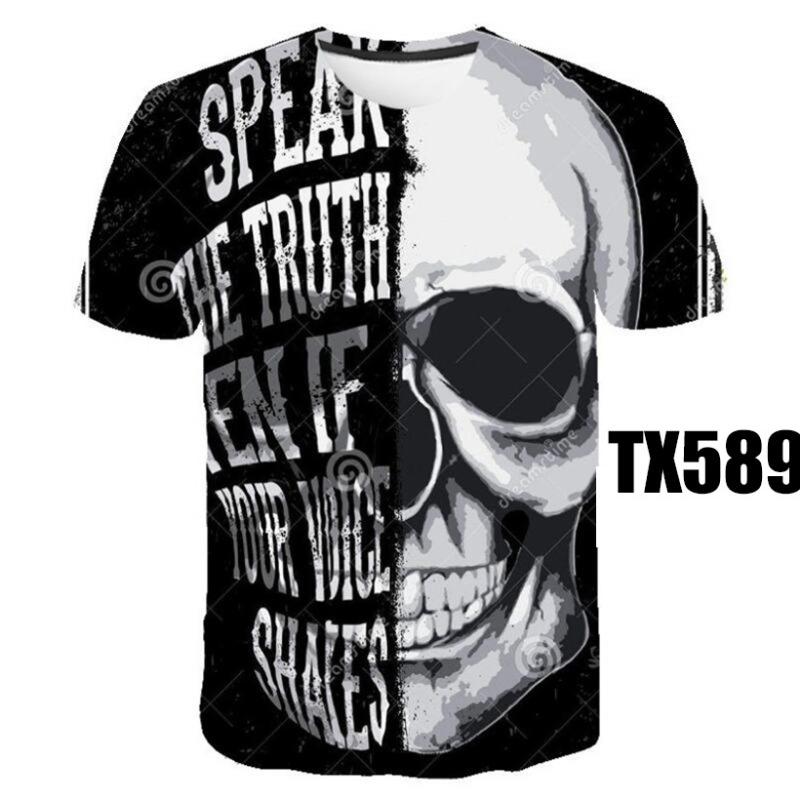New Casual Skull Poker Printed 3D T-Shirt Men Short Sleeve Tee Shirt Homme Black Design Tee Tops Male Summer Tops Drop Ship