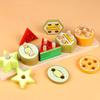 Wooden DIY Toy Cartoon Fruit Stringing Threading Color Shape Matching Puzzle Game Wooden Beads Toy Montessori Education Toy