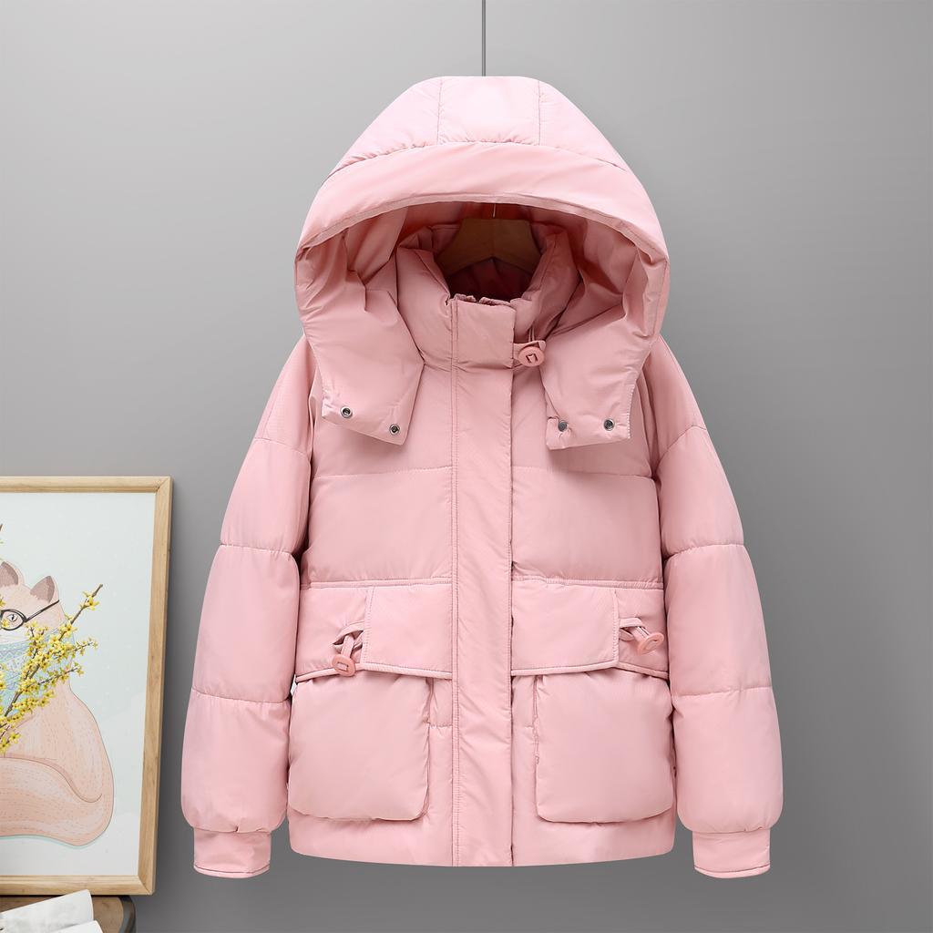 Short Cotton Coat for Women for Winter Hooded Jacket