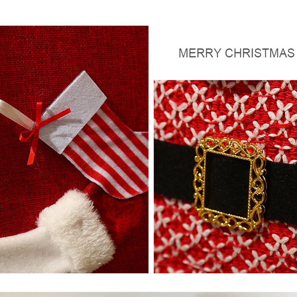 Christmas Chair Covers Cute Cartoon Santa Chair Back Decor for New Year Dining Slipcovers Dinner Banquet Holiday Party