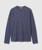 Eoneolleokodeu Crop Waffel Henley-Hals T-Shirt (3 Farben)